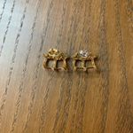 PRELOVED GOLD TONE HUGGIE STYLE STUD EARRINGS Photo 1