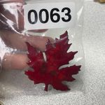 Vintage Style Red Enamel Autumn Fall Maple Leaf Brooch Pin Nature Jewelry Gift Photo 4