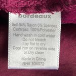 Bordeaux  Striped Chiffon Back Long Sleeve Top Photo 4