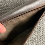 Fossil  Brown Pebbled Leather Tri-Fold Bill Length Fold-Over Snap Close Wallet Photo 4