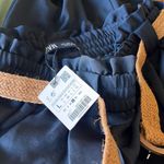 ZARA NWT  HIGH WAISTED BELTED PANT BLOGGERS FAV NAVY LARGE Photo 4