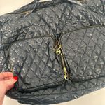Clava Quilted Pocket Large Tote Travel Bag Navy Blue Photo 5