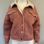 Etophe studios  Pink Corduroy Jacket with Sherpa Lining Photo 0