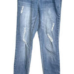 1822 Denim  Maternity Skinny Jeans Light Wash Distressed Faded Pull On Sz‎ 6 / 28 Photo 0