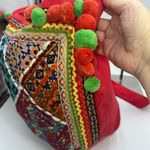 Harvé Benard Harve Bernard Vintage Boho Patchwork and‎ Embroidered Hobo Bag Photo 3