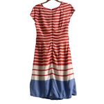 Boden USA Boden Striped Cap Sleeve Fit and Flare Dress Size 4 Blue Pink White Photo 1