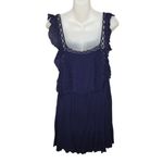 Free People One Priscilla Navy Blue Sleeveless Mini Dress Size Small Photo 2