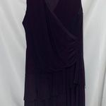 Carmen Marc Valvo WO SIZE 22 Eggplant purple Asymmetrical Sheath Dress CLEAN Photo 0