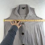 For Cynthia  Sz S Shirt Dress Linen Blend Shark Bite Hem Ruched Pockets Lagenlook Photo 9