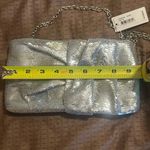 Jessica McClintock  Silver Sequin Chain cross body Bag Photo 7