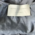 Modern Citizen  Paz Puff Sleeve Wrap Dress Sz‎ XS Blue Organic Cotton Minimalist Photo 5