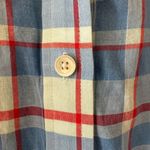 Vineyard Vines  Womens Lightweight Top Blue Plaid 1/4 Button Sz 10 #2401 Photo 7