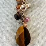 Avon tigers eye beaded Y choker necklace Brown Photo 3