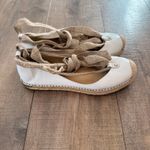 Stuart Weitzman  Espadrille‎ Flats Wrap Up Tie Shoes Size 8.5M Vacation Beach Photo 9