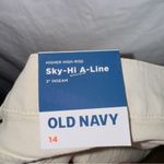 Old Navy NWT Tan Higher High Rise Sky Hi A-line Cut Off Shorts 3’’ inseam 14 Photo 3