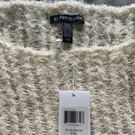 Eileen Fisher NWT Cotton Eyelash Bateau Neck Cap Sleeve Sweater Bone L Photo 3