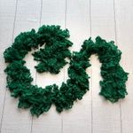 Handmade  Green Shimmer Ruffle Scarf Photo 0