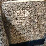 PINK - Victoria's Secret Victoria’s Secret Pink Gray Pullover Rose Gold Foil Logo Long Sleeve Sweatshirt Photo 4