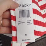 Roxy  hello July red white strip one piece swim size medium Photo 6