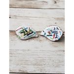 Vintage Clip On Earrings Multi Colored Artsy Photo 1