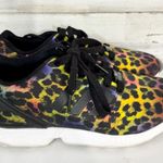Adidas Shoes Women Size 7 ZX Flux Rainbow Animal Print Running Sneakers Athletic Photo 3
