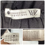 ZARA  Black Pull on Cotton Tie Front Pants Photo 4