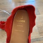 Seaside Red Suede Made in Portugal Scalloped Slip On Flat Shoes Size US … Photo 10