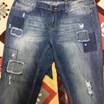 ZCO Jeans Plus Size 20 Boyfriend Patchwork Super Cute Skinny Ankle Photo 2