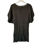 Wooden Ships  Women's Open Knit Sweater Size S/M Boho cape sleeves Olive Green Photo 1