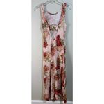 Paper Heart Anthropologie Pink Floral Sleeveless Linen Midi Dress Size Small NWT Photo 7