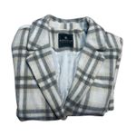 Bagatelle Blazer Womens Notch Lapel Casual Plaid Jacket Grey Cream Size Large Photo 6