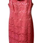 Connected Apparel Pink Patterned Cutout Dress Woman - Size 12 Photo 0