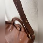 Furla 2 way bag brown leather preloved crossbody purse large tote Photo 6