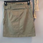 Loft  high waisted olive green belted cargo skirt Size 2 Photo 1