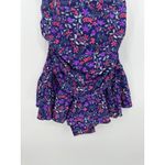 Shore Shapes Swimwear One Piece Bathing Suit Women 16 Purple Floral Skirt Cinch Photo 2