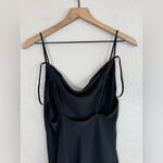 Abercrombie & Fitch  Black Satin Cowl Neck Maxi Slip Dress size Medium $130 Photo 11