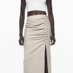 ZARA NWT  White Ribbed Sweater Knit Sweetheart Neckline Crop Tank top sz Large Photo 1