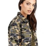 True Religion  Women’s Camo Studded Button Down Utility Shirt size Small Photo 7