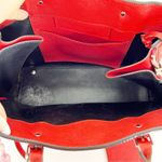 Balenciaga Grained Calfskin Plate Papier A6 Zip Around Tote Rouge Houx Red Photo 8