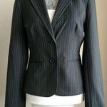 Loft Black Pinstripe Blazer Career Office Workwear 4 New Photo 0