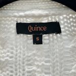 Quince  White Oversized Cable Knit Organic Cotton Cardigan Sweater Women's Sz S Photo 3
