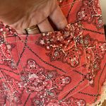 No Boundaries Low Rise Red Paisley Shorts Lace Hem Photo 7