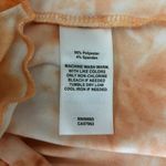 Abound  Womens Crop Top Ruffle Trim Button Front Scoop Neck Tie Dye Orange XXS Photo 3