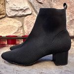 Joie  × Revolve Neely Black Knit Stretchy Block Heel Sock Ankle Boots Booties Photo 1