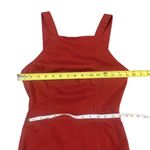 ZARA Overall Mini Dress Peekaboo Back Top Stitching Orange Small Photo 5