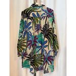 NWT True Destination Womens Sunset Shirt Swim Coverup blue white green large Photo 12