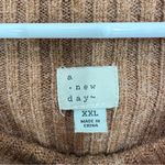A New Day  Target Brown Ribbed Mockneck Oversized Sweater Size XXL Casual Photo 1