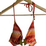 Trina Turk  Sunray Crochet Orange Two Piece Halter Tie Bikini Swimsuit Set Photo 12