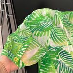 Diane Von Furstenberg  tunic, thin cotton beach cover, green leaves print, sz 10 Photo 8