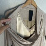 Heather Silk Modal Long Sleeve Cowl Neck T Photo 3